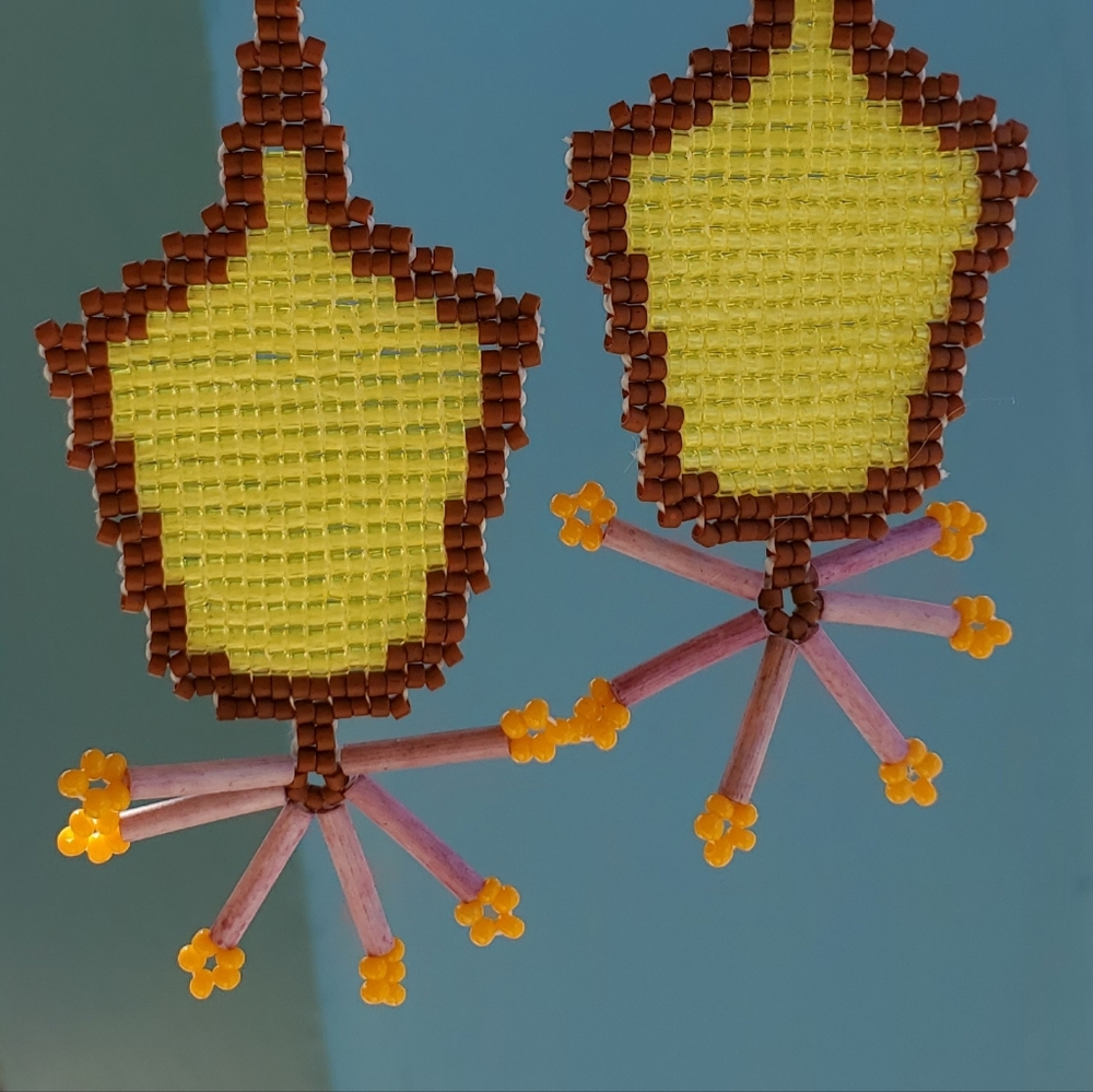 Handmade earrings by @parcelandpart